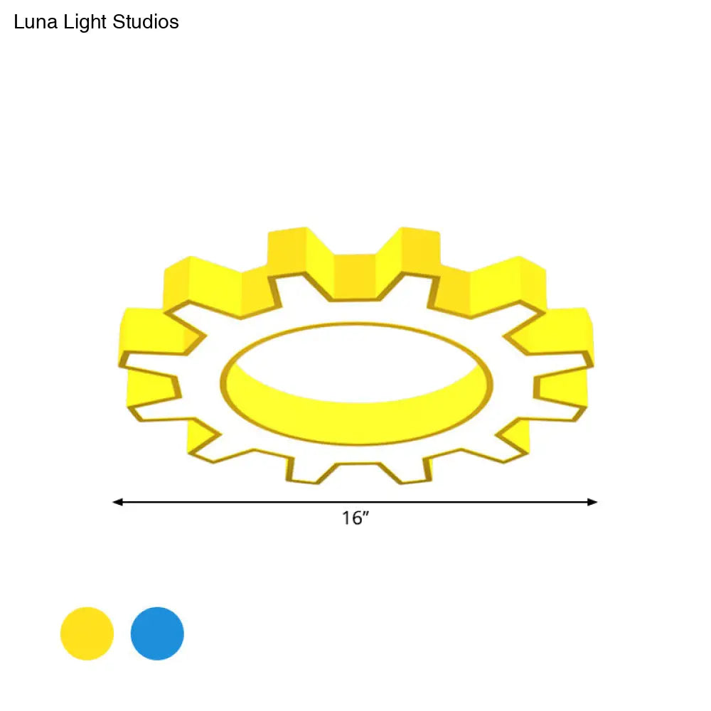 DecorBites™ DecorBites™ Cartoon LED Ceiling Light in Yellow/Blue, Available in 3 Sizes: 16"/19.5"/23.5