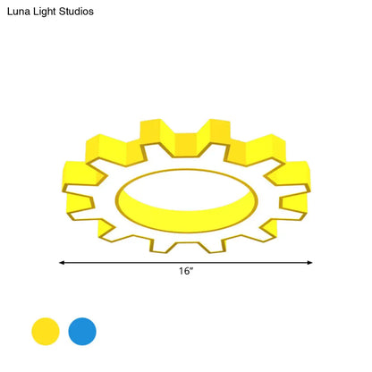 DecorBites™ DecorBites™ Cartoon LED Ceiling Light in Yellow/Blue, Available in 3 Sizes: 16"/19.5"/23.5