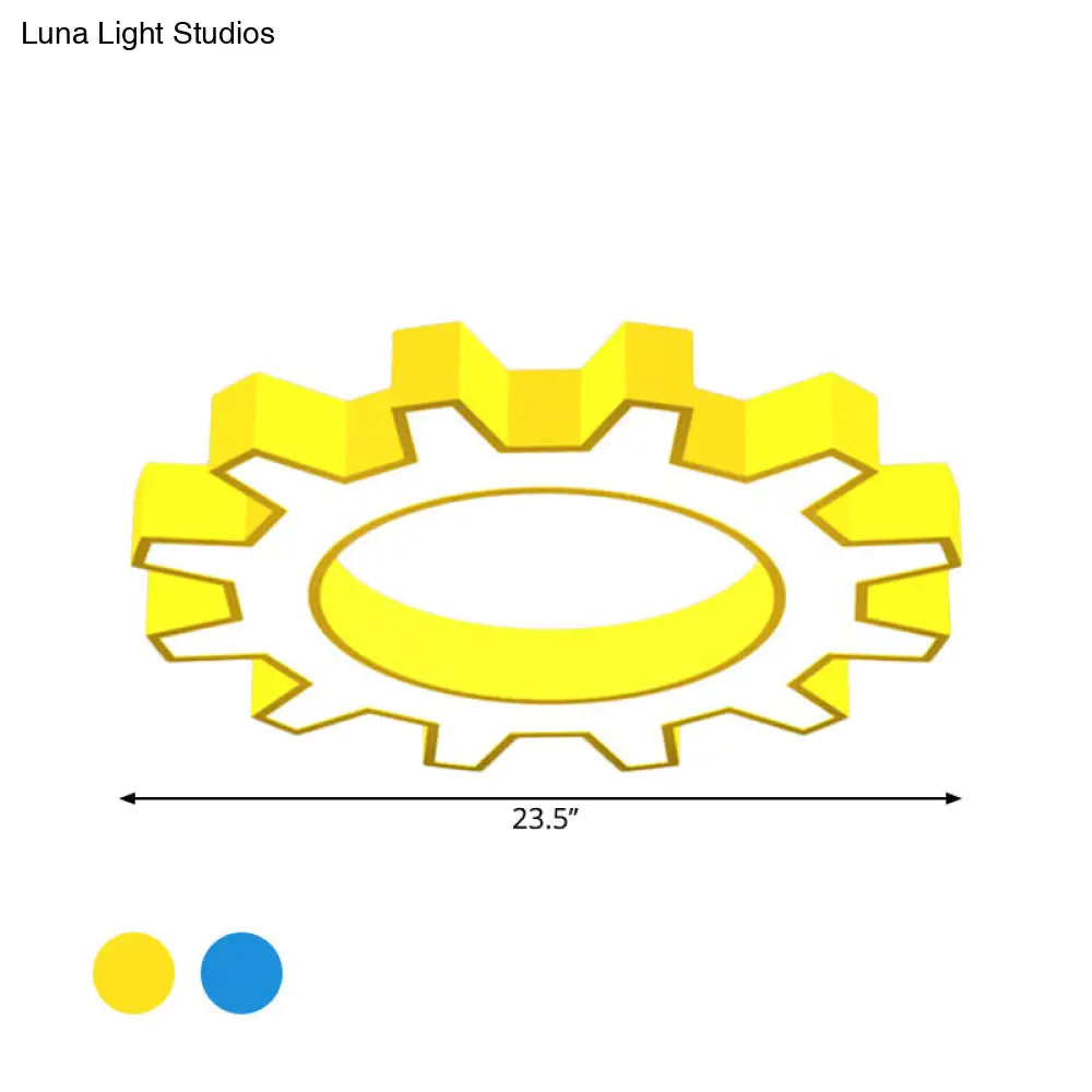 DecorBites™ DecorBites™ Cartoon LED Ceiling Light in Yellow/Blue, Available in 3 Sizes: 16"/19.5"/23.5