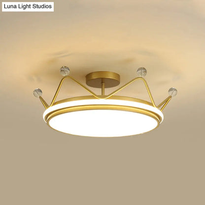 DecorBites™ DecorBites™ Cartoon LED Crown Ceiling Light for Kids Room - Flush Mount Fixture