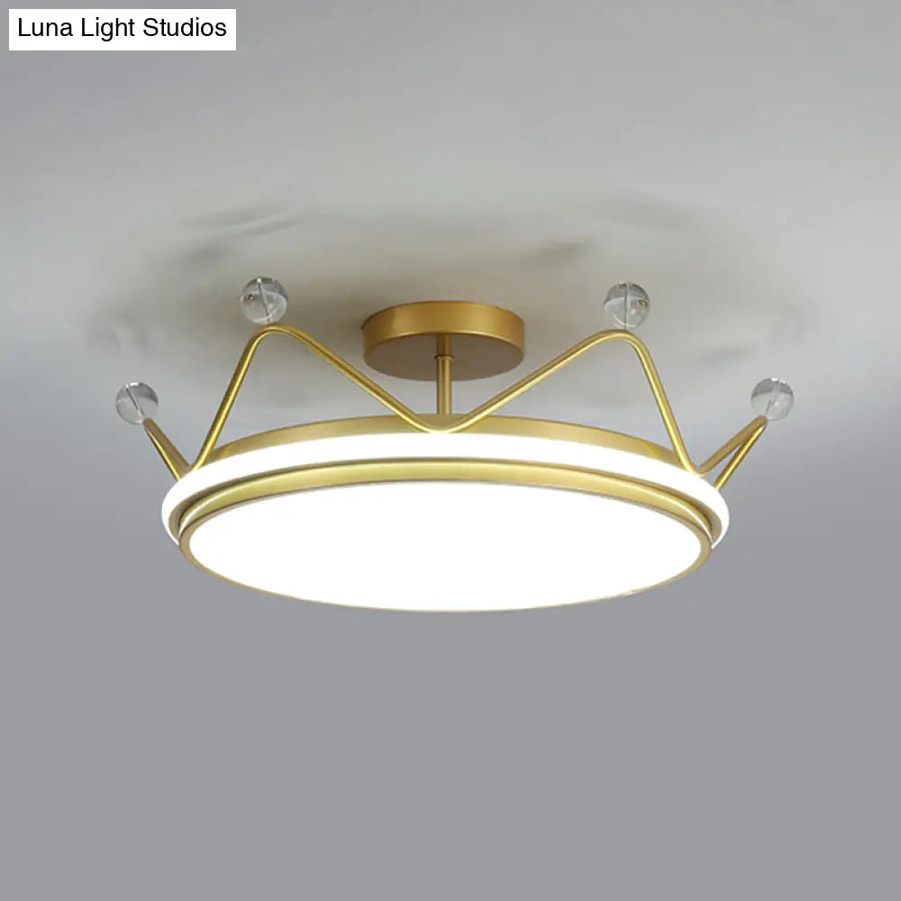 DecorBites™ DecorBites™ Cartoon LED Crown Ceiling Light for Kids Room - Flush Mount Fixture