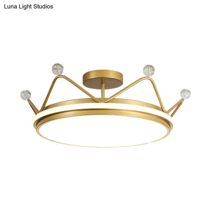 DecorBites™ DecorBites™ Cartoon LED Crown Ceiling Light for Kids Room - Flush Mount Fixture