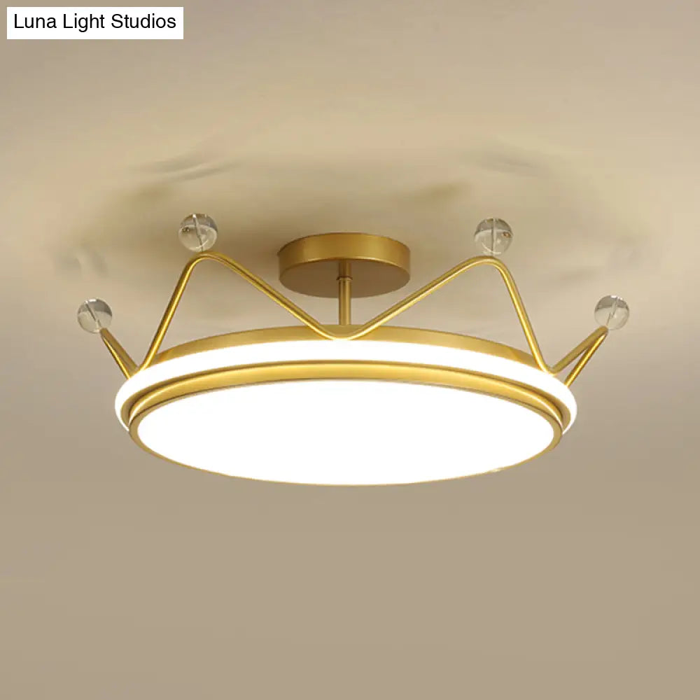 DecorBites™ DecorBites™ Cartoon LED Crown Ceiling Light for Kids Room - Flush Mount Fixture
