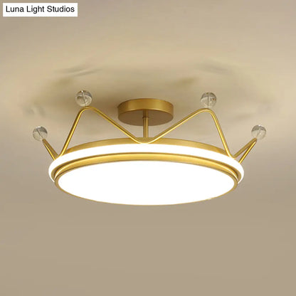 DecorBites™ DecorBites™ Cartoon LED Crown Ceiling Light for Kids Room - Flush Mount Fixture