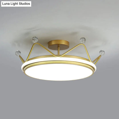 DecorBites™ DecorBites™ Cartoon LED Crown Ceiling Light for Kids Room - Flush Mount Fixture