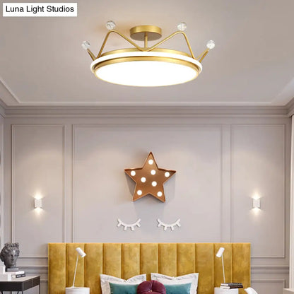 DecorBites™ DecorBites™ Cartoon LED Crown Ceiling Light for Kids Room - Flush Mount Fixture