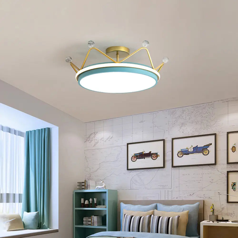 DecorBites™ DecorBites™ Cartoon LED Crown Ceiling Light for Kids Room - Flush Mount Fixture