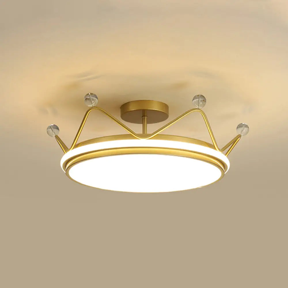 DecorBites™ DecorBites™ Cartoon LED Crown Ceiling Light for Kids Room - Flush Mount Fixture