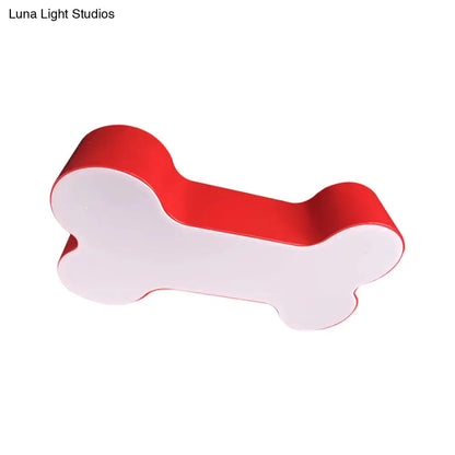 Lámpara de techo empotrada DecorBites™ con forma de hueso de perro LED de dibujos animados - Metal, Rojo/Amarillo/Verde - 49,5 cm/60 cm de ancho