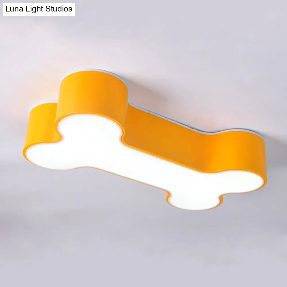 Lámpara de techo empotrada DecorBites™ con forma de hueso de perro LED de dibujos animados - Metal, Rojo/Amarillo/Verde - 49,5 cm/60 cm de ancho