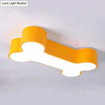 Lámpara de techo empotrada DecorBites™ con forma de hueso de perro LED de dibujos animados - Metal, Rojo/Amarillo/Verde - 49,5 cm/60 cm de ancho