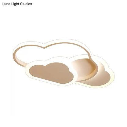 Lámpara de techo LED empotrada DecorBites™ con diseño de dibujos animados - Acrílico efecto nube, luz blanca/rosa, luz cálida/blanca - Ideal para dormitorio - 42 cm/52 cm de ancho