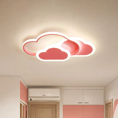 Lámpara de techo LED empotrada DecorBites™ con diseño de dibujos animados - Acrílico efecto nube, luz blanca/rosa, luz cálida/blanca - Ideal para dormitorio - 42 cm/52 cm de ancho