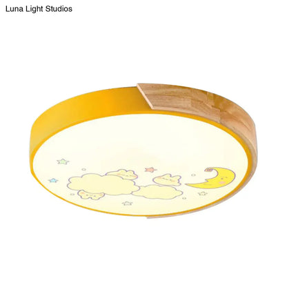 DecorBites™ Cartoon LED Flush Ceiling Light Fixture for Kindergartens - Round Acrylic LED Ceiling Light