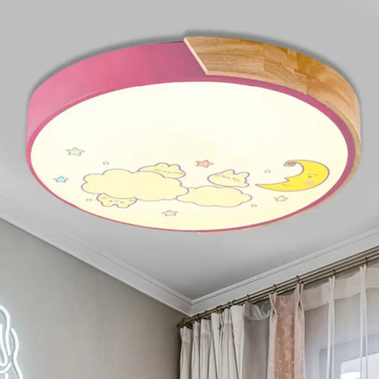 DecorBites™ Cartoon LED Flush Ceiling Light Fixture for Kindergartens - Round Acrylic LED Ceiling Light