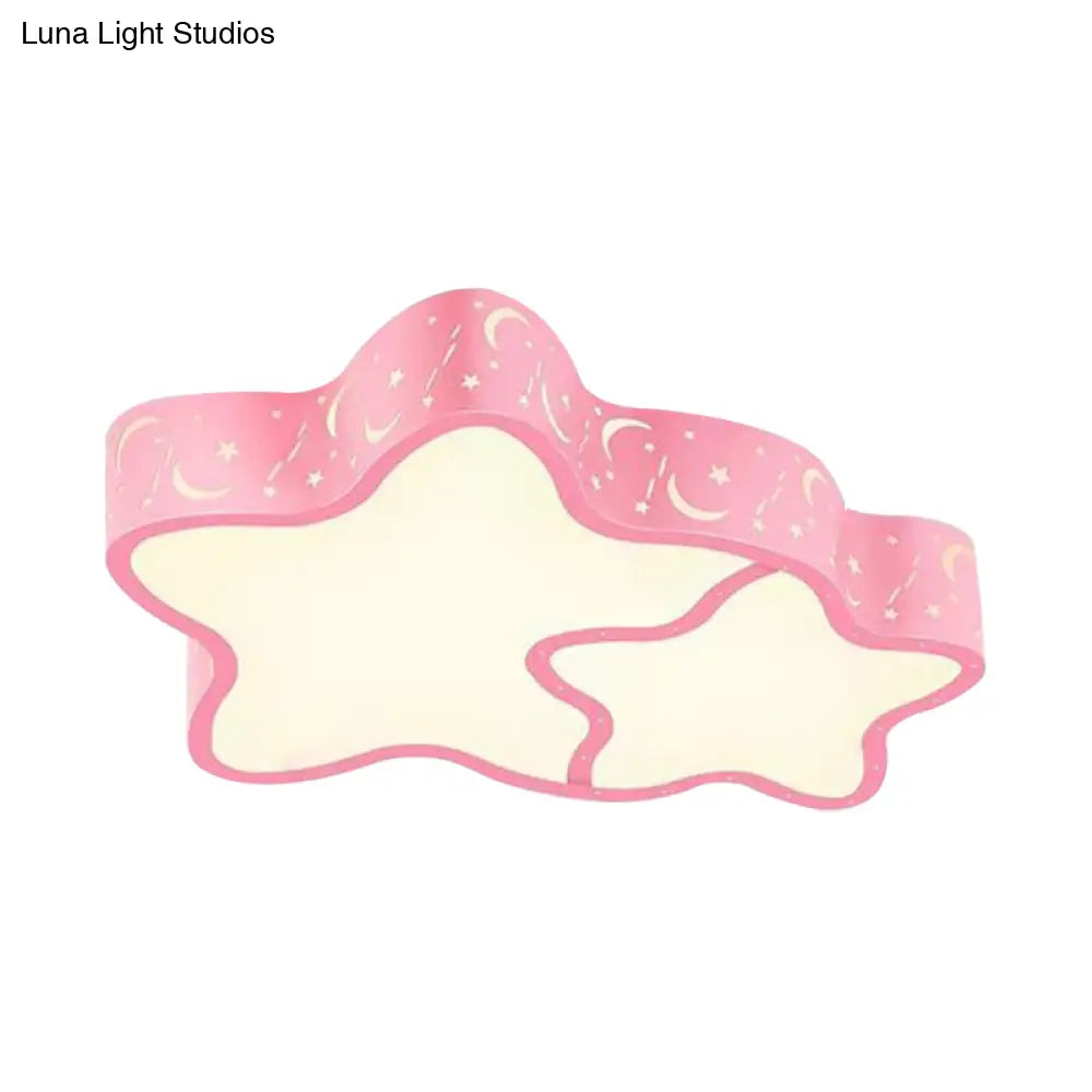 DecorBites™ Cartoon LED Flush Mount Ceiling Light for Classrooms - Star Shade Acrylic Fixture