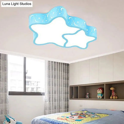 DecorBites™ Cartoon LED Flush Mount Ceiling Light for Classrooms - Star Shade Acrylic Fixture