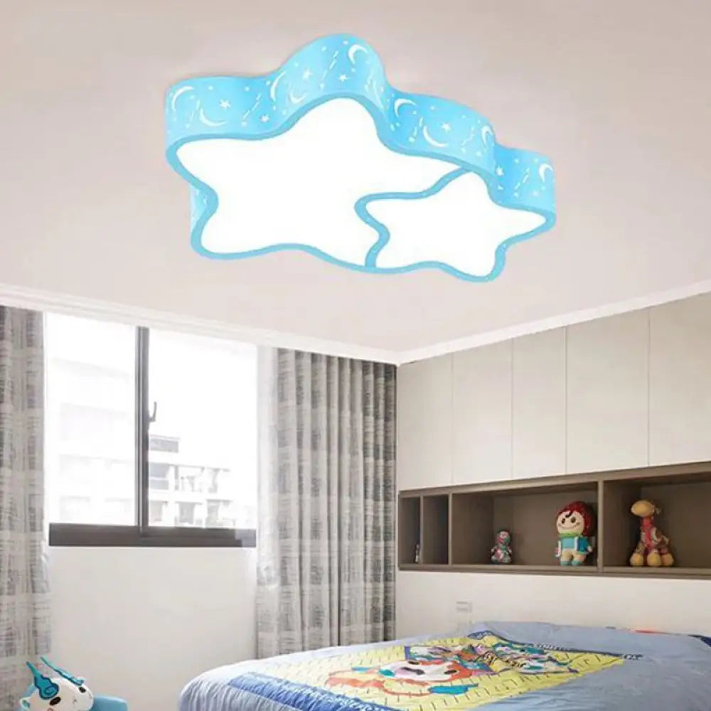 DecorBites™ Cartoon LED Flush Mount Ceiling Light for Classrooms - Star Shade Acrylic Fixture