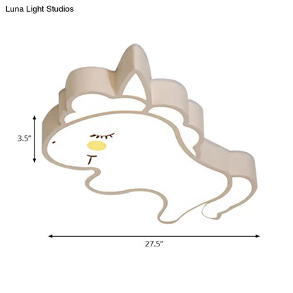 DecorBites™ Cartoon LED Flush Mount Ceiling Light for Kindergarten with White Acrylic Fixture