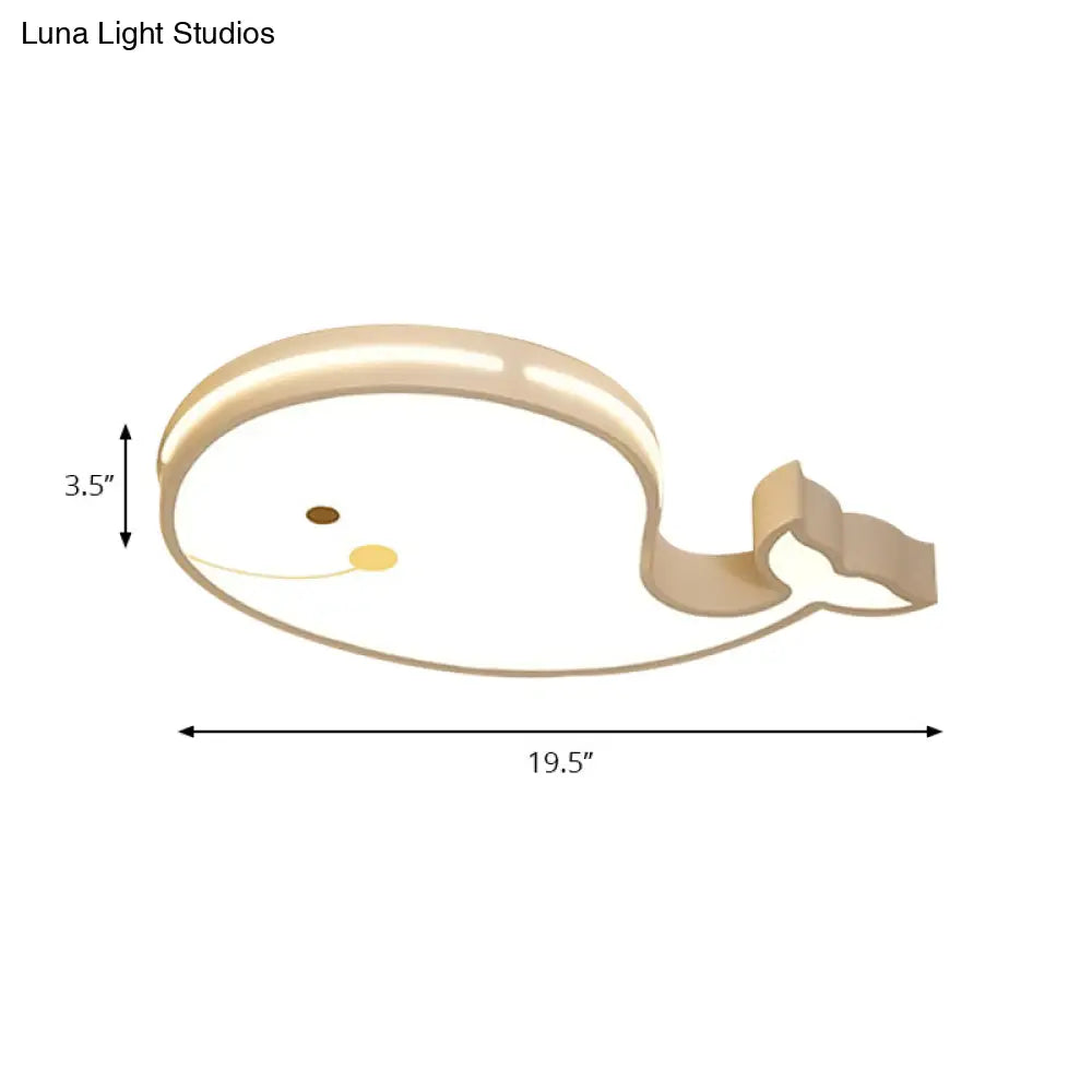 DecorBites™ Cartoon LED Flush Mount Ceiling Light for Kindergarten with White Acrylic Fixture