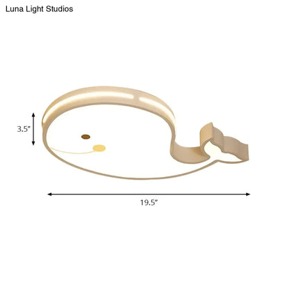 DecorBites™ Cartoon LED Flush Mount Ceiling Light for Kindergarten with White Acrylic Fixture