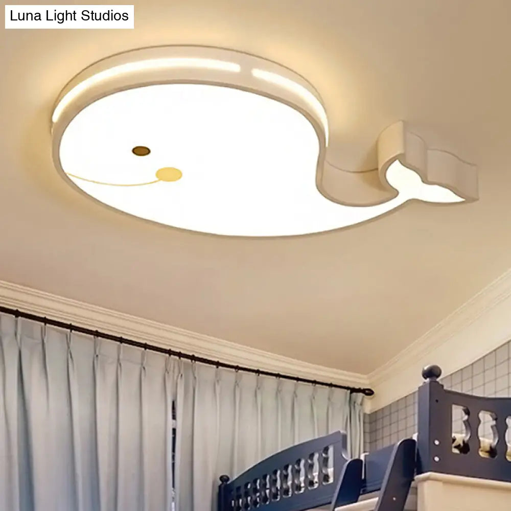 DecorBites™ Cartoon LED Flush Mount Ceiling Light for Kindergarten with White Acrylic Fixture