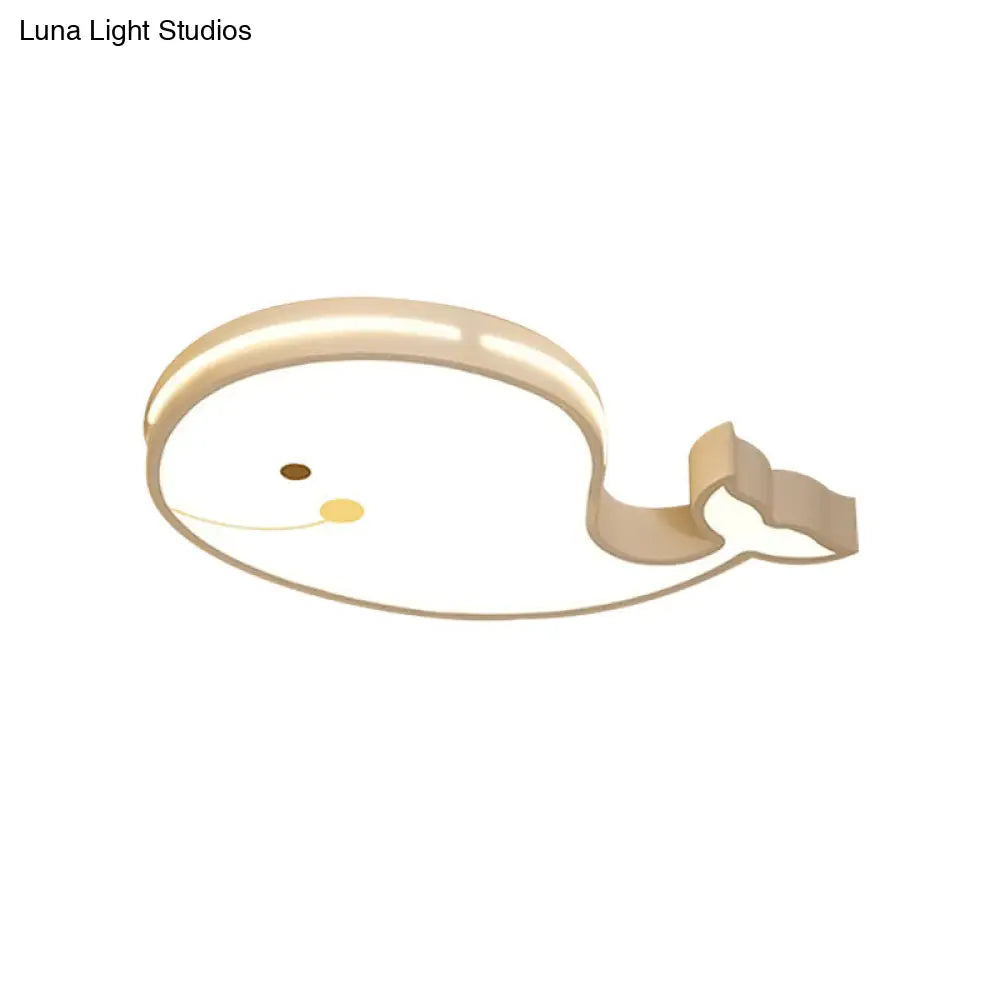 DecorBites™ Cartoon LED Flush Mount Ceiling Light for Kindergarten with White Acrylic Fixture