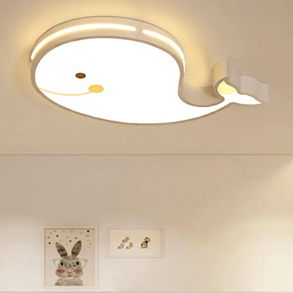 DecorBites™ Cartoon LED Flush Mount Ceiling Light for Kindergarten with White Acrylic Fixture