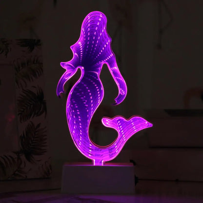 Lámpara de mesilla de noche con letrero de neón LED de dibujos animados para habitación de niñas: elegante y portátil