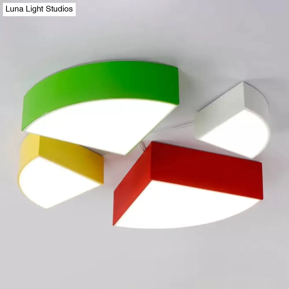 DecorBites™ Cartoon LED Tangram Flush Mount Ceiling Light for Living Room - Acrylic Fixture