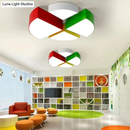 DecorBites™ Cartoon LED Tangram Flush Mount Ceiling Light for Living Room - Acrylic Fixture