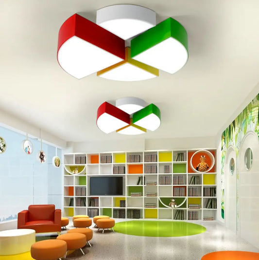 DecorBites™ Cartoon LED Tangram Flush Mount Ceiling Light for Living Room - Acrylic Fixture