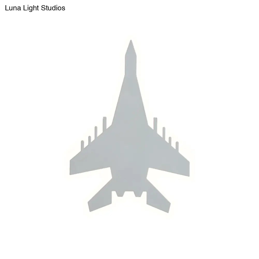 Aplique de pared LED con diseño de dibujos animados - Iluminación empotrada para dormitorio infantil Jet en blanco/azul