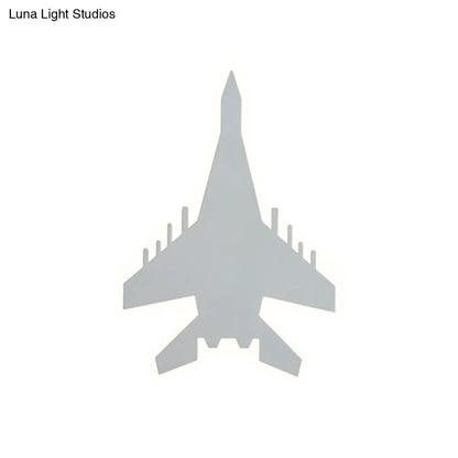 Aplique de pared LED con diseño de dibujos animados - Iluminación empotrada para dormitorio infantil Jet en blanco/azul