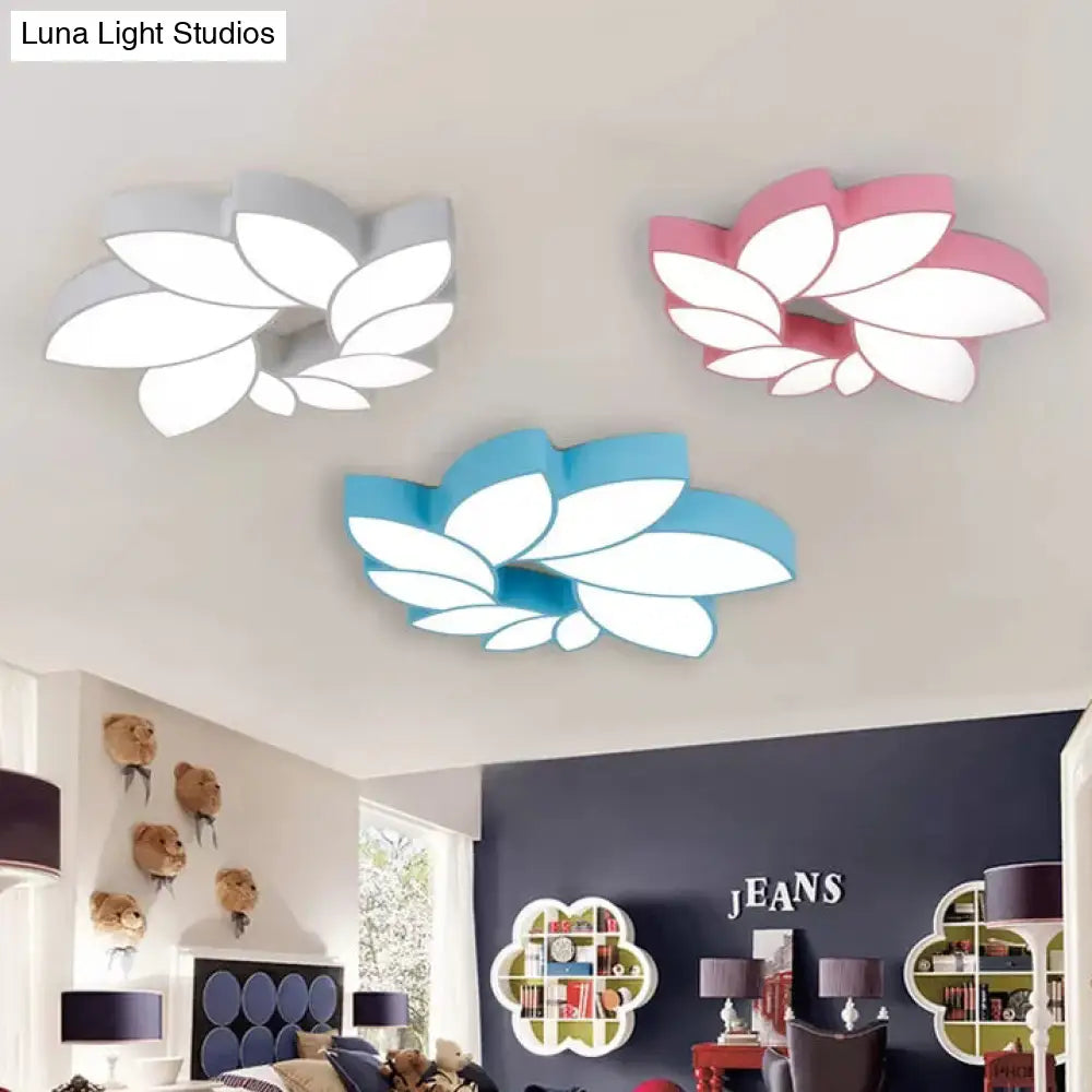 DecorBites™ Cartoon Lotus Ceiling Mount Light - LED Flush Light for Baby Bedroom