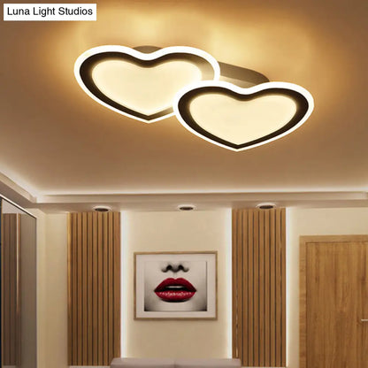 DecorBites™ Cartoon Loving Heart LED Flush Ceiling Light for Hotel Living Room