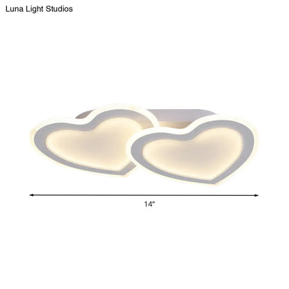 DecorBites™ Cartoon Loving Heart LED Flush Ceiling Light for Hotel Living Room