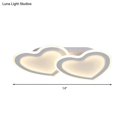DecorBites™ Cartoon Loving Heart LED Flush Ceiling Light for Hotel Living Room
