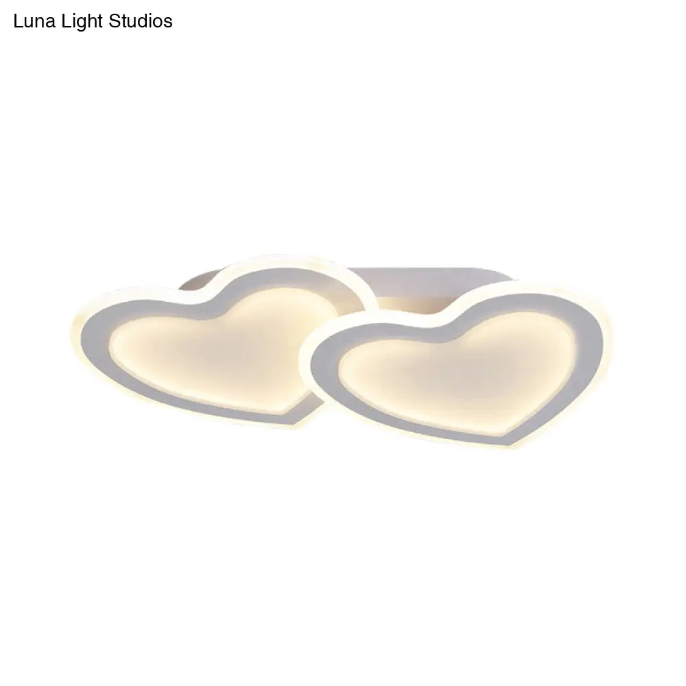 DecorBites™ Cartoon Loving Heart LED Flush Ceiling Light for Hotel Living Room
