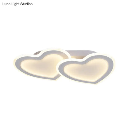 DecorBites™ Cartoon Loving Heart LED Flush Ceiling Light for Hotel Living Room
