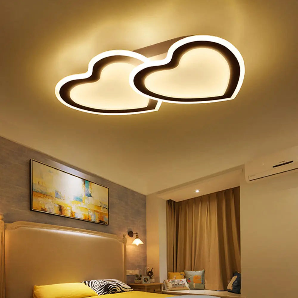 DecorBites™ Cartoon Loving Heart LED Flush Ceiling Light for Hotel Living Room