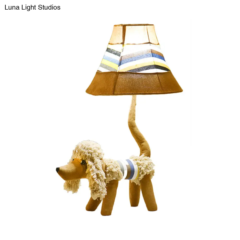 مصباح قراءة كرتوني: مصباح مكتبي من القماش بتصميم حيوانات مرحة لغرفة نوم الطفل