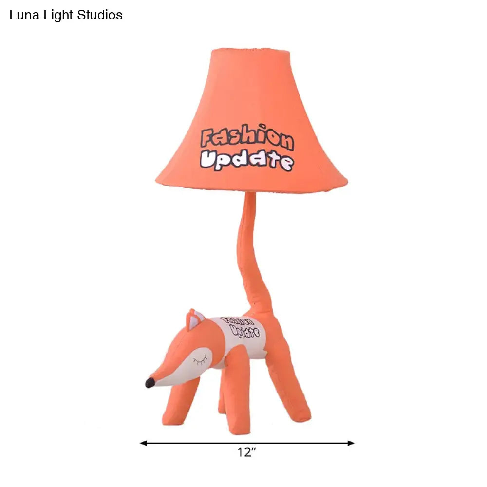 مصباح قراءة كرتوني: مصباح مكتبي من القماش بتصميم حيوانات مرحة لغرفة نوم الطفل
