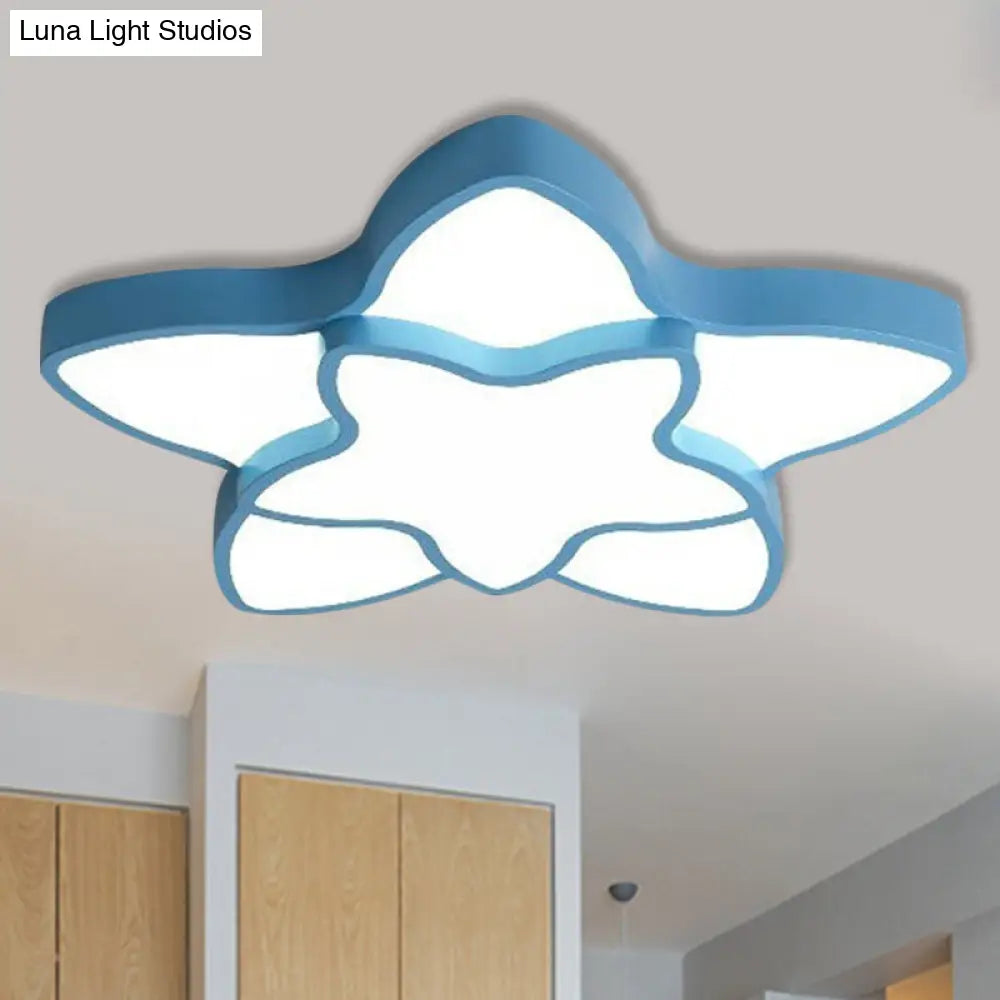 DecorBites™ Cartoon Star Flush Ceiling Light Fixture - Acrylic Light for Kindergarten