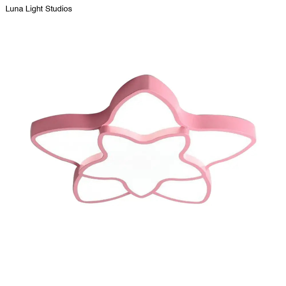 DecorBites™ Cartoon Star Flush Ceiling Light Fixture - Acrylic Light for Kindergarten