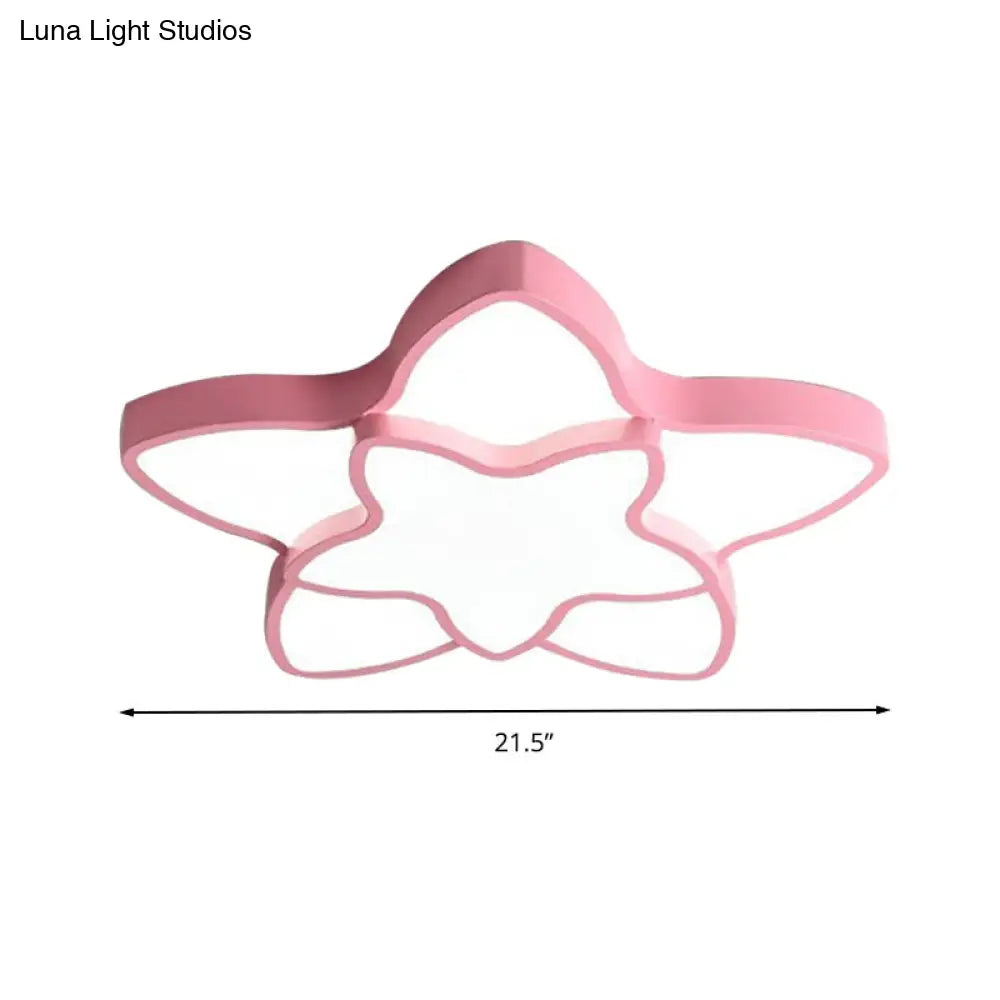 DecorBites™ Cartoon Star Flush Ceiling Light Fixture - Acrylic Light for Kindergarten