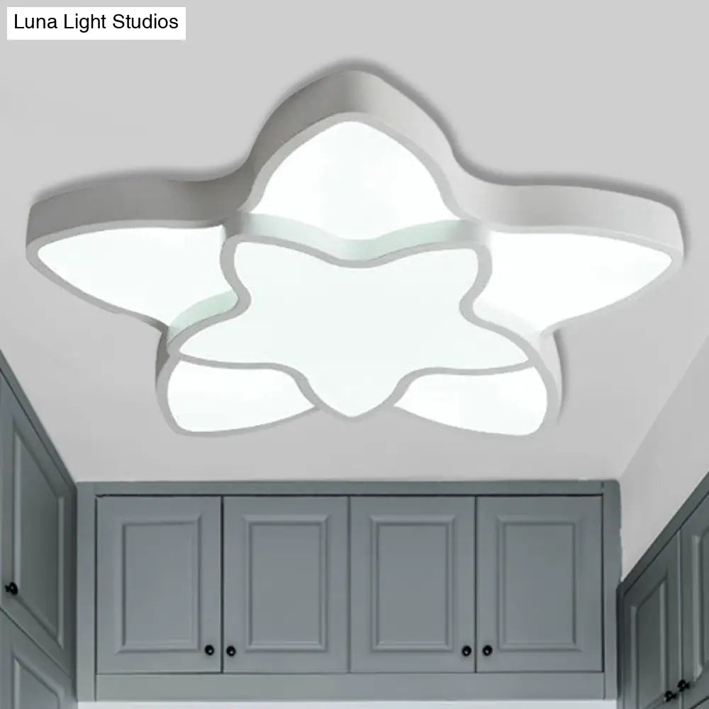 DecorBites™ Cartoon Star Flush Ceiling Light Fixture - Acrylic Light for Kindergarten