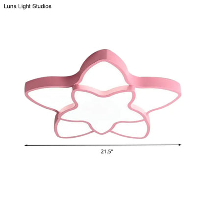 DecorBites™ Cartoon Star Flush Ceiling Light Fixture - Acrylic Light for Kindergarten