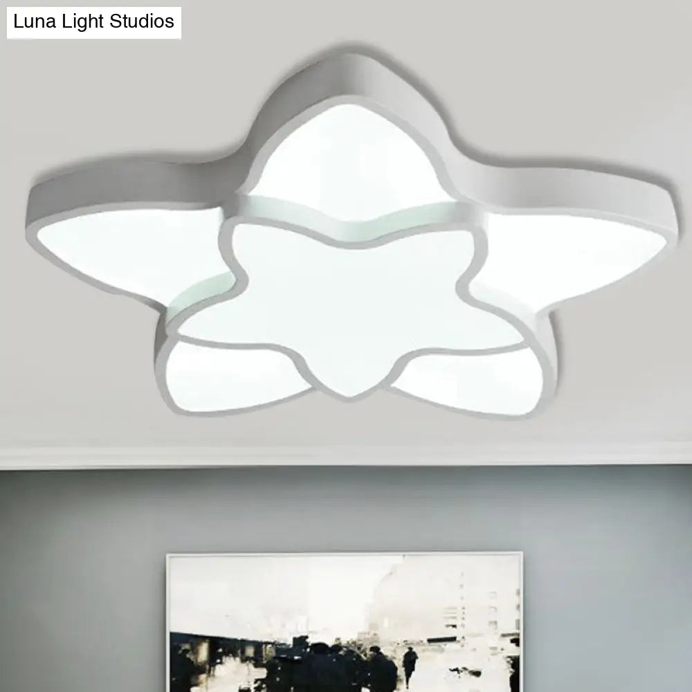 DecorBites™ Cartoon Star Flush Ceiling Light Fixture - Acrylic Light for Kindergarten