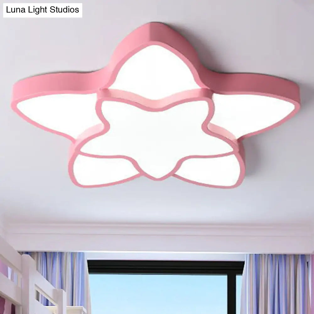 DecorBites™ Cartoon Star Flush Ceiling Light Fixture - Acrylic Light for Kindergarten
